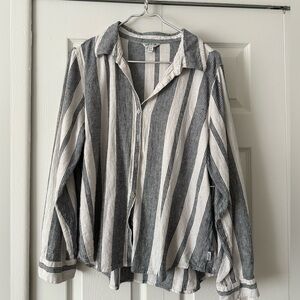 Orvis striped XL button down